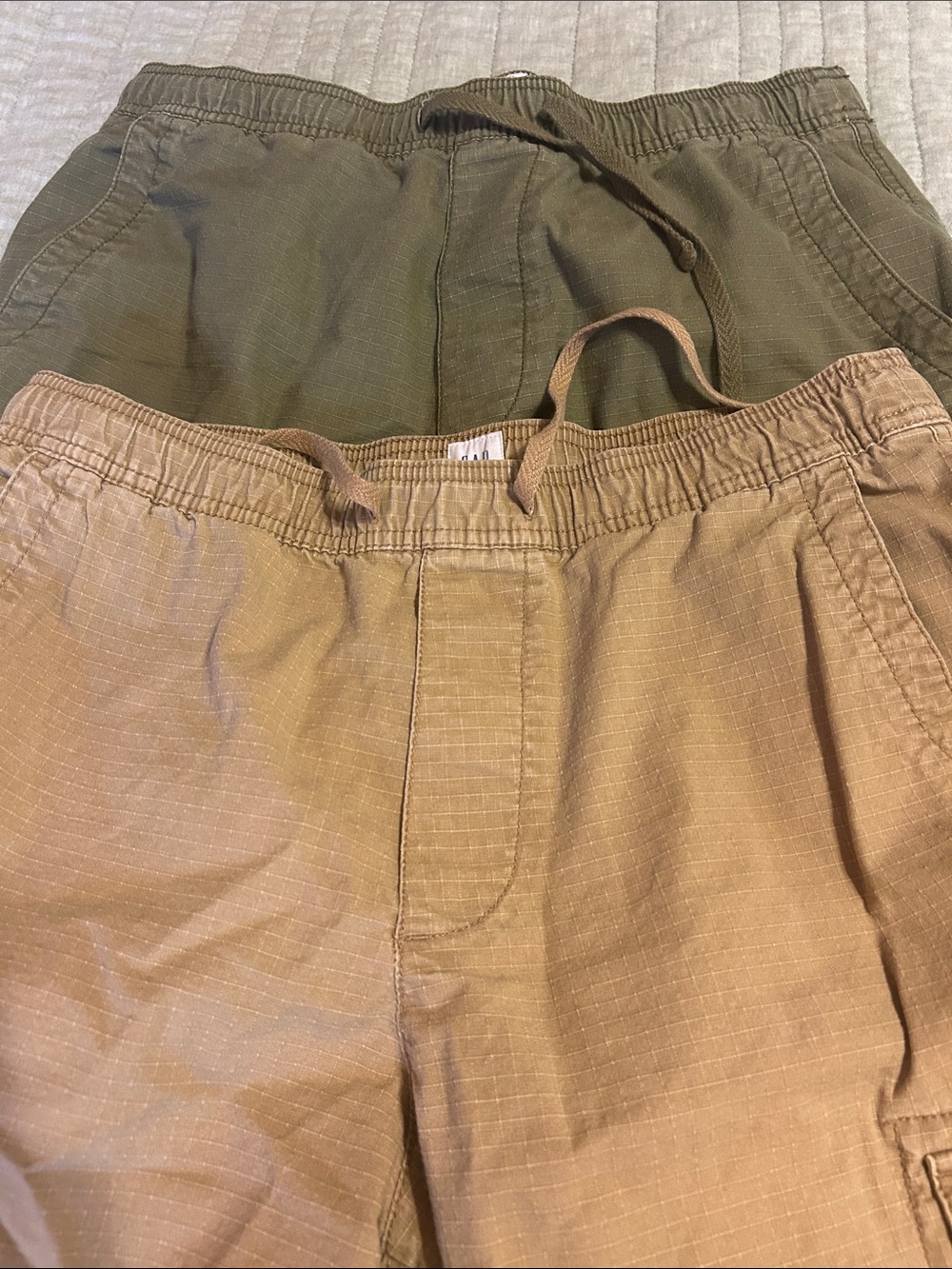 Men's Drawstring Ripstop Pants - Olive & Khaki